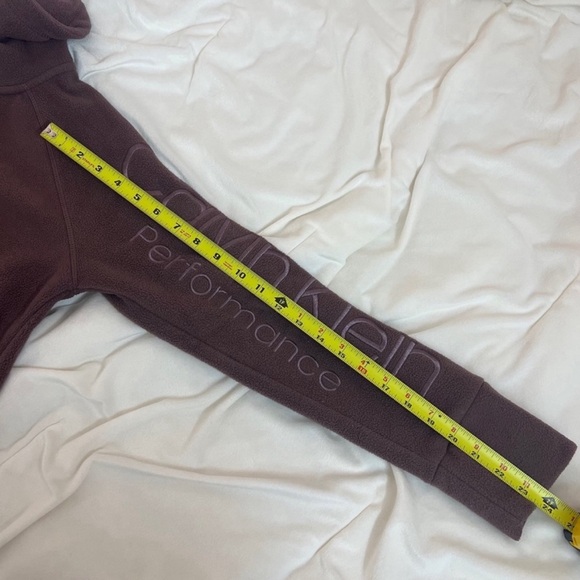 Calvin Klein Performance Purple Fleece Zip Up Jacket Size Small - Picture 9 of 10